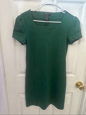 Banana Republic Emerald Short Sleeve Square Neck Dress